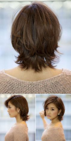 Back View, Short Hair With Layers, Layered Haircuts, Layered Hair