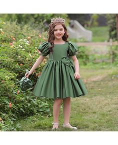 Get 10% off now! Buy green satin aline girls short formal dress with bubble sleeves at cheap price online. Free stable shipping and pro custom service since 2009. Spring Green Princess Dress With Short Sleeves, Spring Green Fitted Princess Dress, Green Fitted Princess Dress With Short Sleeves, Solid Color Short Sleeve Princess Dress For Party, Short Sleeve Princess Dress For Party, Princess Dress With Short Sleeves For Party, Elegant Green Princess Dress For Spring, Elegant Fitted Green Princess Dress, Green Short Sleeve Princess Dress For Party