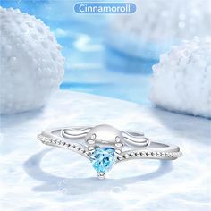 Description:Sanrio Cinnamoroll Crystal Heart RingSpecifications:Size: #7. adjustableWeight: 1.52 g/pcsMaterial: rhinestone. copper.18k silverColors: silverFeatures and Details:This cute cinnamoroll crystal heart ring is made of environmental friendly materials. which is solid. durable. light weight and very comfortable and healthy for daily wear.It will be a good jewerly to wear elegantly and beautifully. which can match with other accessories.It is easy to match your different outfits and also Cinnamoroll Ring, Cartoon Ring, Cute Cinnamoroll, Ring Boy, Shine Jewelry, Y2k Accessories, Cute Engagement Rings, Sanrio Cinnamoroll, Princess Ring