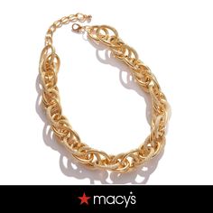 in stock Trendy Metal Chain Necklace With Solid Links, Metal Collar Chain Necklace With Oval Links, Trendy Link Chain Strap Necklace, Chain Link Jewelry For Party, Gold-tone Chain Link Necklace For Party, Gold Chain Link Metal Jewelry, Gold-tone Chunky Chain Necklace, Gold Chain Link Jewelry, Chunky Chain Metal Necklaces