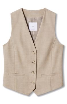 Campus Fashion, Western Dresses For Women, Waistcoat Woman, Campus Style, Beige Vest, Design Boards, Collar Vest, Suit Waistcoat, Dress Suit