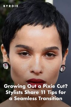 How to Grow Out Your Pixie Cut, According to Hairstylists Pixie Growing Out, Grow Pixie Into Bob, Unique Pixie Haircut, Pixie Haircut Growing Out Stages, Growing Pixie Into Bob, Growing Short Hair Into A Bob, How To Grow Out Undercut For Women, Grown Out Pixie Hairstyles Ideas, Outfit For Pixie Haircut