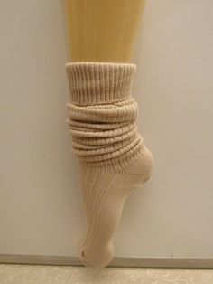 New Beige Super slouch socks for adults fit shoe size 6-11 Can be also used as long socks or up to knee high free delivery in mainland UK Dispatched within 1 working day Slouchy Socks, Loose Socks, School Socks, Cable Knit Socks, Slouch Socks, Socks And Heels, Sock Patterns, Long Socks, Casual Socks