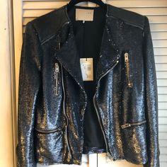 Reposhing This Item I Purchased From @Moon66. Loved It, But Ready To Rotate For Something New. Note: I Removed The Paper Tag Questions? Leave A Comment Below! Paper Tags, Moto Jacket, Something New, Black Blue, Blue Black, Sequin, Jackets For Women, Jackets & Coats, Women Shopping