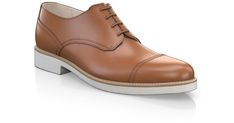 Lightweight Men`s Shoes 7009 Casual Leather Derby Shoes With Goodyear Welt Construction, Casual Leather Derby With Goodyear Welt Construction, Cognac Leather Cap Toe Shoes For Derby, Leather Wingtip Derby With Rubber Heel Cap, Casual Leather Shoes With Cap Toe And Leather Sole, Brown Calf Leather Cap Toe Derby, Brown Cap Toe Derby Shoes In Calf Leather, Brown Cap Toe Derby In Calf Leather, Casual Leather Derby With Rubber Sole