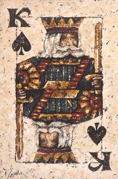 the king of spades is depicted in this painting