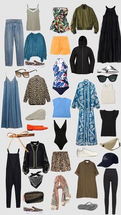 Holiday capsule wardrobe just add jewellery Summer Holiday Packing, Holiday Capsule Wardrobe, Holiday Packing, Holiday Wardrobe, Travel Wardrobe, Summer Holiday, Capsule Wardrobe, Fashion Outfits