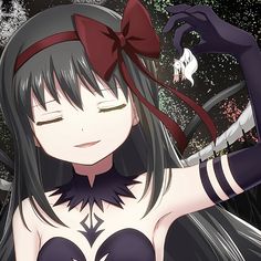 Homura Demon Form, Homura Goddess, Madoka Pfp Homura, Homura Akemi Manga, Madoka Magica Pfp