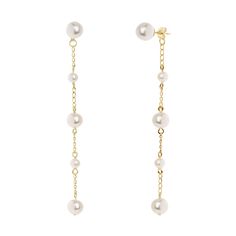 Finish off your elegant attire with these MC Collective freshwater cultured pearl chain drop earrings. Click on this JEWELRY & WATCHES GUIDE to learn about fit, styles, materials and more! Finish off your elegant attire with these MC Collective freshwater cultured pearl chain drop earrings. Click on this JEWELRY & WATCHES GUIDE to learn about fit, styles, materials and more! FEATURES Length: 3.6 in. Backings: post Metal: brass Plating: 14k gold, rhodium Finish: polished Nickel freeCULTURED PEARL Formal Drop Earrings With Pearl Chain, Formal Linear Drop Earrings With Chain Detail, Elegant White Chain Earrings, White Pearl Chain Linear Earrings For Formal Occasions, Formal White Linear Earrings With Pearl Chain, Elegant Dangle Chain Linear Earrings, Elegant Linear Dangle Earrings With Chain, Elegant Chain Linear Earrings As Gift, Elegant Formal Pearl Earrings With Adjustable Chain