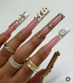 Glam Nails Square, Nail Designs 2000s, Nail Ideas Medium, Nail Design Ideas Short, Nail Ideas Long Nails, Medium Nail Ideas, Nail Ideas Long, Fashion Nail Designs, Short Nail Ideas