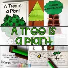 a tree is a plant book with pictures and writing