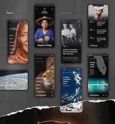 an iphone screen with various images on it