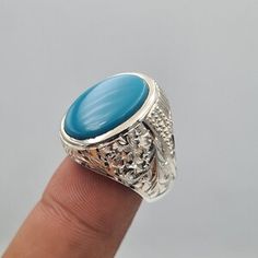 AAAA Feroza Ring Sleeping Beauty Natural Turquoise Stone Ring - Etsy Pakistan Feroza Ring, Turquoise Stone Ring, Natural Turquoise Stone, Jewelry Real, Beauty Natural, Handmade Rings, Quartz Ring, Easter Gifts, Multi Stone Ring