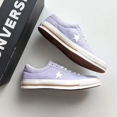 Converse One Star Ox Washed Lilac Purple Egret Leather Upper Men's 13/Women's 15 Brand New In Box, No Lid 100% Authentic I Ship Daily Monday-Saturday Follow Me For Tons Of Converse Footwear 3229 Purple Converse Sneakers For Spring, Converse Purple Sneakers For Spring, Spring Purple Converse Sneakers, Converse Lavender, Lilac Converse, Converse Purple Sneakers For Streetwear, Converse Light Purple, Converse Purple Sneakers With Rubber Sole, Purple Converse Sneakers With Rubber Sole