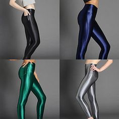 Outfit Leggins, Disco Pants Outfit, Disco Leggings, Shiny Fashion, Skating Party, Plain Leggings, Lycra Leggings, Roller Disco, Disco Pants