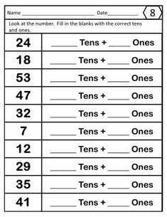 printable worksheet with numbers and times for students to practice their math skills