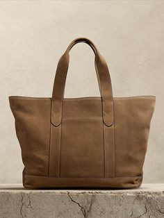 Suede Tote | Banana Republic Classic Bags With Suede Lining For Daily Use, Classic Travel Shoulder Bag With Suede Lining, Travel Tote Bag With Suede Lining, Classic Everyday Bags With Suede Lining, Classic Bags With Suede Lining For Everyday Use, Travel Shoulder Bag With Suede Lining, Suede Tote, Nubuck Leather, Leather Working