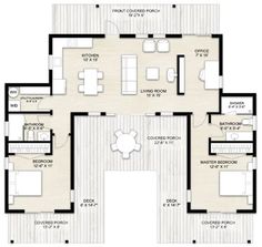 the floor plan for an apartment with three bedroom and two bathroom areas, including one living room