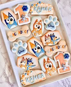 bluey cookies Bluey Cookie, Bluey Cookies, 4de Verjaardag, Joy Of Baking, 2nd Birthday Party For Boys, Birthday Party Treats, Second Birthday Ideas, 1st Birthday Party Themes, 2nd Birthday Party Themes