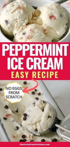 the recipe for peppermint ice cream is easy to make