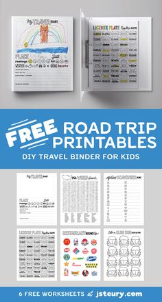 the free road trip printables for kids