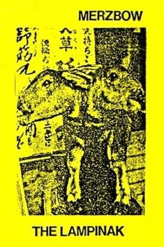 a yellow book cover with an image of a man and a dog in the background