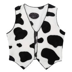 PRICES MAY VARY. Waistcoat is made of polyester and flannel material, hand wash, machine washable Size Table means age ranges for kids, but they are for general guidance only Sleeveless, open front(no fastenings), featuring a black and white cow pattern all over High quality materials, soft hand feeling, no any harm to your kid's skin, comfortable to wear Suitable for festival, cosplay, theme party, role play, dress up, photography, holiday, etc Set Include: 1Pc Waistcoat
 Condition: New with ta Cowgirl Fancy Dress, Traje Cowgirl, Toy Story Costume, Fancy Jeans, Woody Costume, Flannel Vest, Kids Flannel, Cowboy Costume