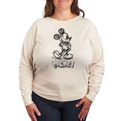 She will love showing off her style with this Disney's Mickey Mouse Plus Size Sketch French Terry Long Sleeve Tee.© DisneyFEATURES Long sleeves ScoopneckFABRIC & CARE Cotton/Polyester Machine wash Imported Size: 2X. Color: Beigh Khaki. Gender: female. Age Group: adult. Pattern: Graphic. Plus Size Sketch, Disney Outfits Women, How To Show Love, Disney Outfits, Pattern Graphic, Disney Mickey Mouse, Disney Mickey, Her Style, French Terry