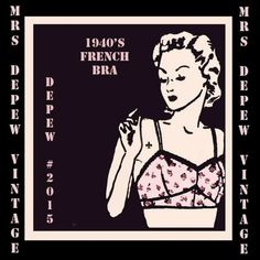 Vintage Sewing Pattern Ladies 1940's French Bra Multisize Depew 2016 -INSTANT DONWLOAD Popular Sewing Patterns, Lingerie Patterns, Sewing Blouses, Sewing Lingerie, Bra Pattern, Costume Patterns, 40s Fashion, Sewing Book, Clothes Sewing Patterns