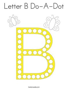 the letter b is for bee coloring page with bees and polka dot dots on it