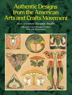 The aesthetic achievements of the American Arts and Crafts movement, which dominated decorative arts in the late 19th and early 20th centuries, have become an increasingly popular subject of study and source of inspiration for contemporary artists and designers. This beautiful book presents over 400 copyright-free designs by 80 artists whose appealing and superbly finished works clearly reflect the ideals and sensibilities of the Arts and Crafts movement.The designs have been reproduced directly from rare issues of Keramic Studio, a periodical of the era that was a major forum and showcase for the Arts and Crafts movement in America. Although most of these designs were originally created for use in pottery, a medium of consuming interest to artists and craftspersons at the turn of the cent Style Palette, American Arts And Crafts, Authentic Design, Arts And Crafts Movement, Arts And Crafts Projects, Art Deco Design, William Morris, American Art