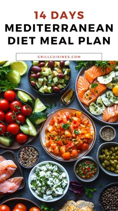 A Beginner's Guide to the 14-Day Mediterranean Diet Meal Plan - Grill Cuisines Med Diet Meal Plan, Low Carb Mediterranean Diet Meal Plan, Meal Prep For The Week Mediterranean, Mediterranean Foods List, Easy Mediterranean Meal Plan, Mediterranean Diet List Of Foods, Meditterean Diet Food List, Medditeranean Diet Meals, What Is The Mediterranean Diet