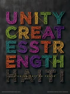 the words untidy great estr english have been drawn with colored crayons