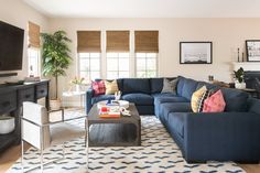 a living room filled with furniture and a flat screen tv