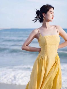 Senior sense, backless dress, tour beach dress,spaghetti strap maxi dress,fresh yellow dressColor:as pictureMaterial:blendedFeatures:backless,fresh,maxiSize(CM):S,M,L 1inch =2.54cmS: Bust 80 waist 62 length 116M: Bust 84 waist 66 length 117&ltp&gtL: Bust 88 waist 70 length 128</p>&ltbr/>&ltp&gtNote:Due to different measurement methods,there will be 1-3 error(unite:cm), please understand.</p>&ltbr/> Backless Maxi Dress For Brunch During Beach Season, Sling Dresses For Beach Season, Summer Beach Sundress With Sling Shape, Sling Maxi Dress For Beach Season Vacation, Sling Sundress For Beach Season Vacation, Sling Sundress For Beach Vacation, Summer Sling Sundress For Beach, Summer Beach Sling Sundress, Summer Beach Maxi Suspender Dress