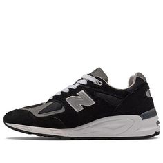 New Balance 990v2 Made in USA 'Black Grey' M990BL2 (SNKR/Retro/Unisex/Low Top/Made In Usa) Black New Balance Sneakers For Running Errands, Black New Balance Running Shoes, Classic Black Sneakers For Running Errands, Classic Black Sneakers For Casual Use, Stylish Sneakers, Black Grey, Low Top, Perfect Pair, New Balance