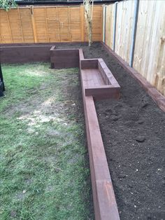 the garden is ready to be planted and put in it's own backyard area