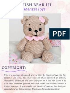 Bear Names, Crochet Amigurumi Free Patterns, Crochet Amigurumi Free, Amigurumi Free, Amigurumi Free Pattern, Bear Plush, The Bear, Crochet Yarn, Free Patterns