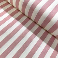 a pink and white striped fabric