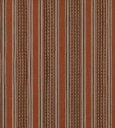 an orange and brown striped fabric