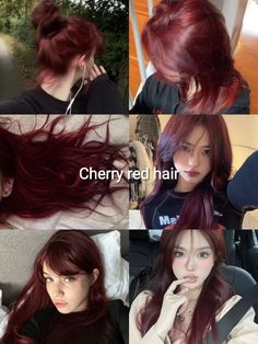 Cherry Red Hair, Red Hair Inspo, Cherry Hair, Hair Inspiration Short