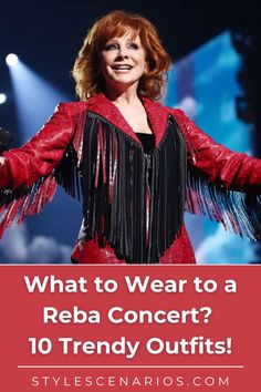 Get ready for a Reba McEntire concert with 10 stylish outfit ideas that blend classic country charm with a modern twist. Pair denim jackets with flowy dresses, or go bold with cowboy boots and a chic jumpsuit. Complete your look with statement accessories like a wide-brim hat or a standout belt to match the country vibe! #RebaConcertStyle Reba Mcentire Concert, Jeans With Cowboy Boots, Country Vibe, Flowy Sundress, Chic Jumpsuit, Reba Mcentire, Urban Chic Fashion, Flowy Dresses, Music Festival Outfit