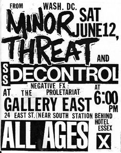 Old Punk Flyers Punk Poster Design, Minor Threat, Punk Movement, New Flyer, Concert Flyer, Collage Book