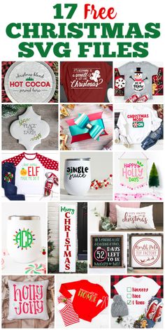 twelve free christmas svg files