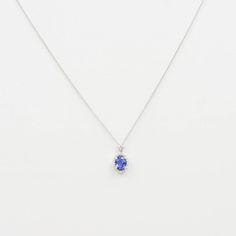 ◈ Diamond Fine Jewelry ◈ ♥ This stunning necklace features 8x6 mm AAA Natural Oval Tanzanite and 0.16 round cut diamond. This high quality diamond can be beautifully set in a solid 14k white gold. This Necklace is perfect for everyday use and can be a lovely gift for any occasion! ♥ Tanzanite is a gemstone that fulfills the traits of beauty, durability, and rarity. The gemstone is also believed to help recover from any severe illness and severe amounts of stress. ◈ Item Details ◈ --- Handmade in Formal Oval White Gold Necklace, Oval Tanzanite Necklace Fine Jewelry, Fine Jewelry Tanzanite Necklace, Classic Oval Tanzanite Necklace, Classic Oval Tanzanite Necklaces, Oval Sapphire Necklace With Hallmark, Oval Sapphire Necklace With Brilliant Cut, Elegant Oval Tanzanite Gemstones, Tanzanite Birthstone Necklaces For Anniversary