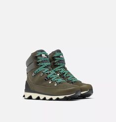 Sorel Kinetic Conquest Boot, Alpine Tundra, Sorel Booties, Lace Up Wedge Boots, Sorel Kinetic, Sorel Winter Boots, Hiker Boots, Stylish Boots