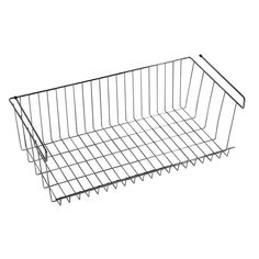 a metal wire basket on a white background