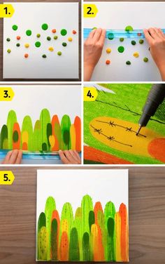 the steps to make an art project for kids