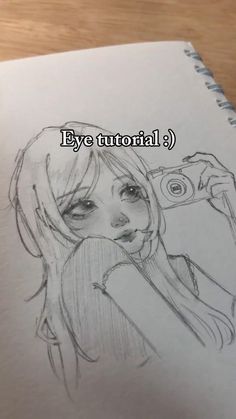 a drawing of a girl holding a camera with the words iye tutor above it