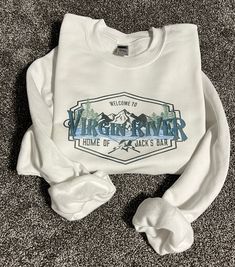 Virgin River sweatshirt! Sublimated on gildan cotton River Bar, River Shirts, Virgin River, Bars For Home, Gender Neutral, Art Collection, Bathing Beauties, Adult Outfits, Sweatshirts Hoodie